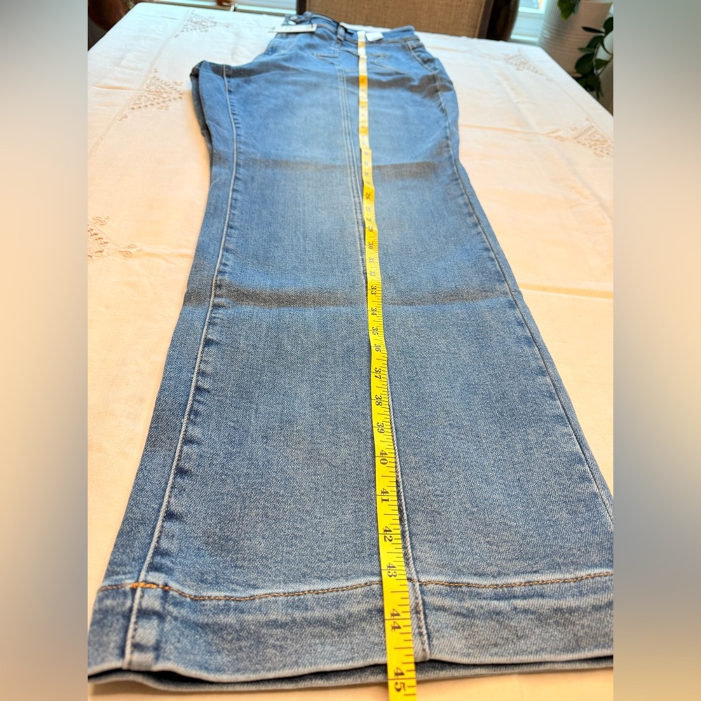 Judy Blue High Waisted Medium Wash Star Seam Detail Wide Leg jeans size22W‎ - Picture 15 of 16